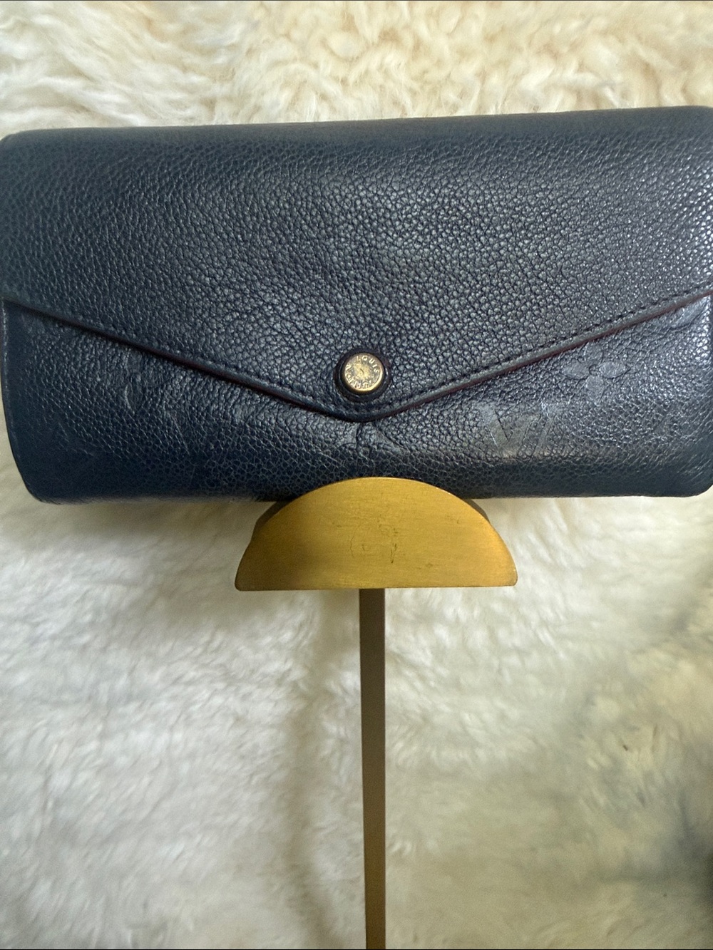 Louis Vuitton Navy Empreinte with Red Edges